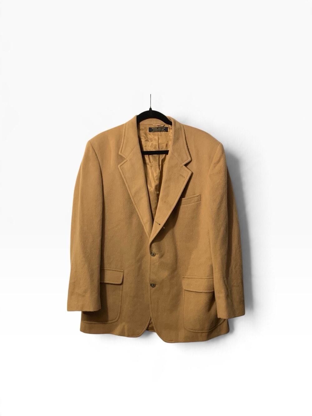 Vintage Brooks Brothers 42R 100% Camel Hair Blazer Sport Coat Tan Made USA